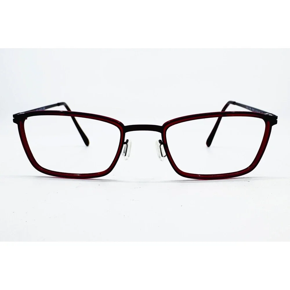 Aspex Eyeglasses Womens Burgundy Full Rim Rectangular Frames 52-16-135